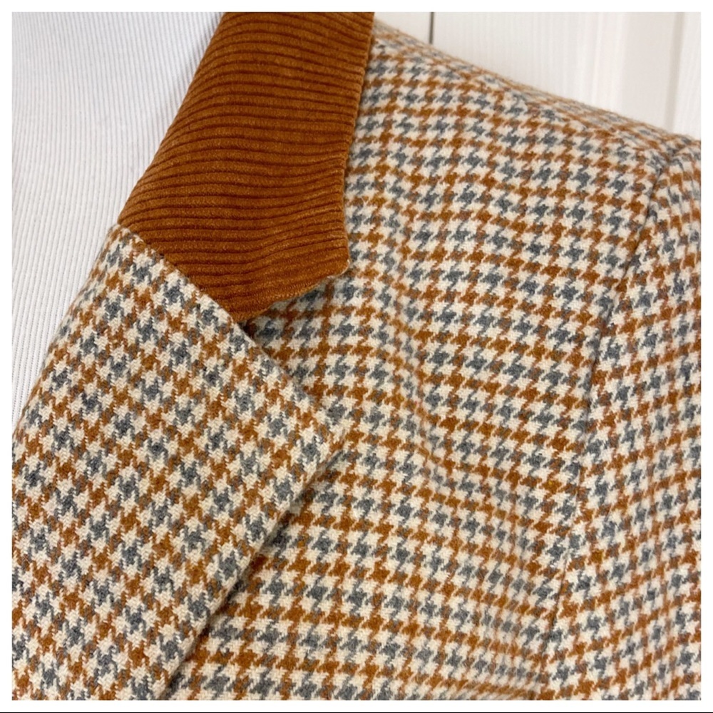 NWT! Moon River Herringbone Double Breasted Jacket with contrast collar - Picture 9 of 16